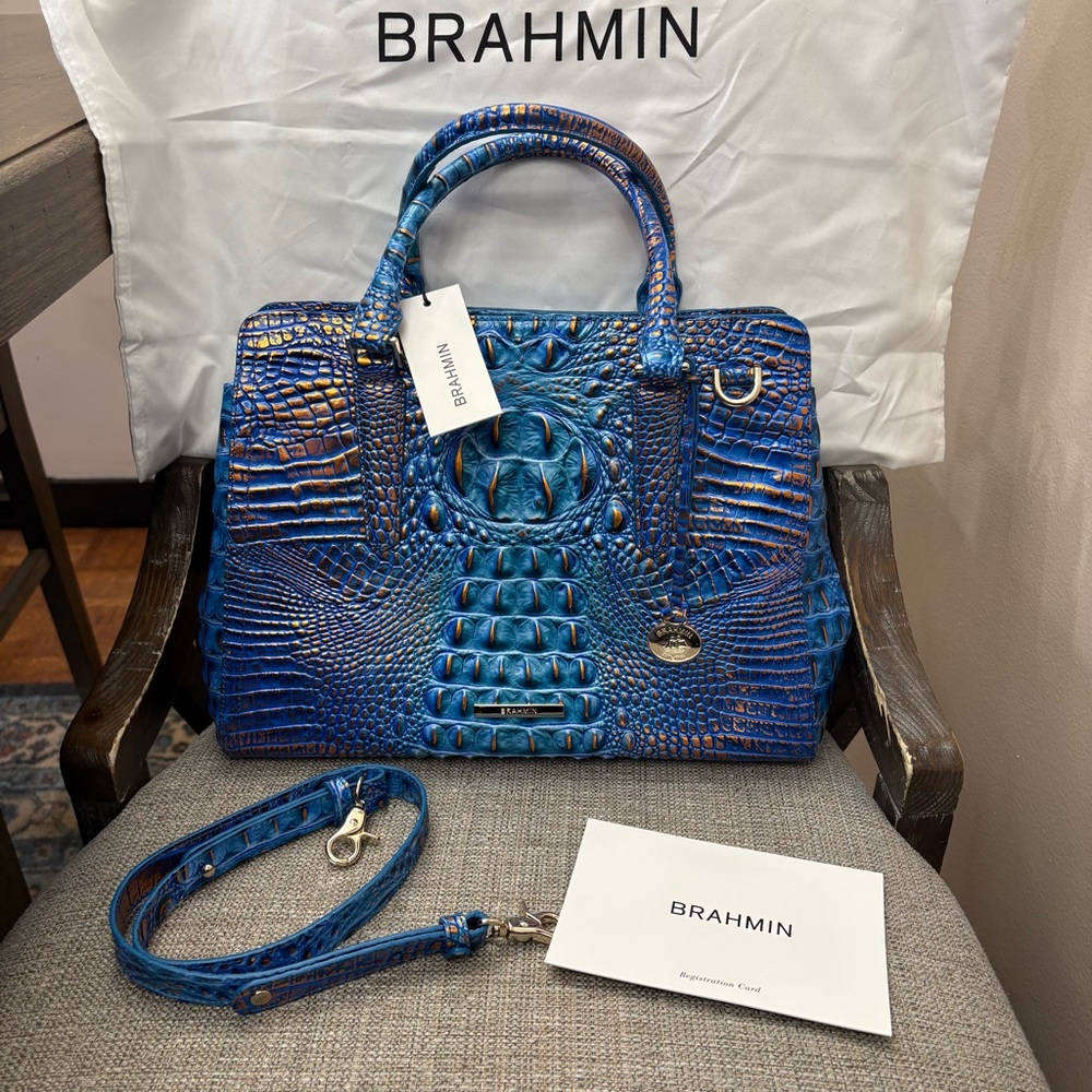 Small Finley Deep Azure Melbourne Genuine Leather